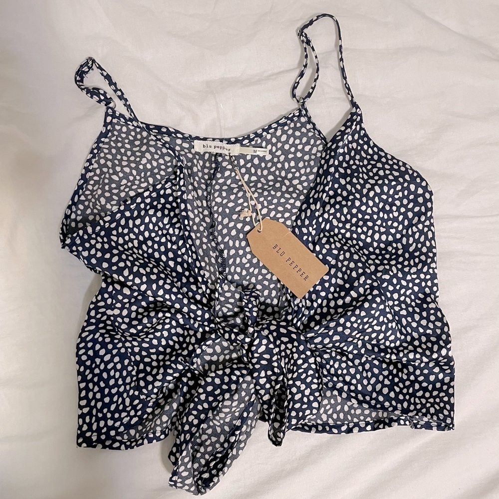 Polka Dotted Tie Tank